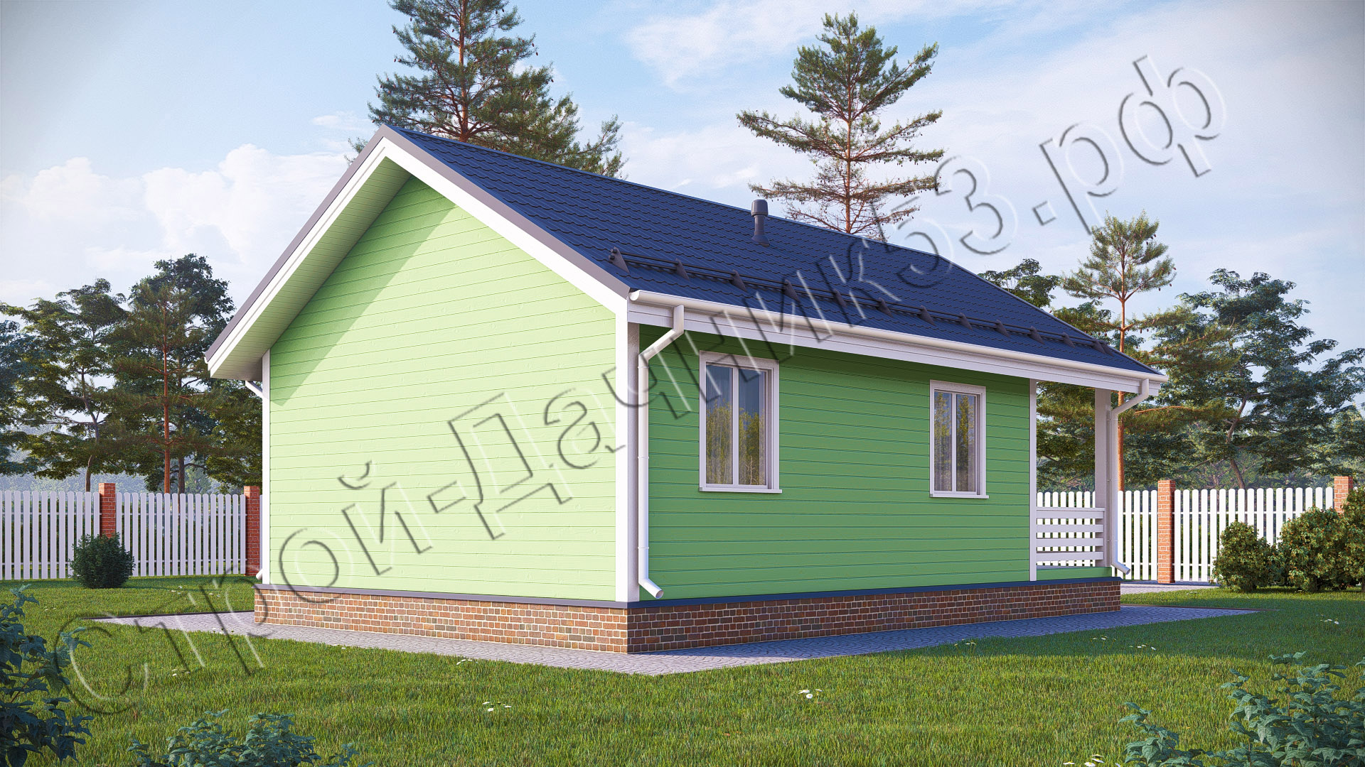 Проект каркасно-щитового дома Д–24